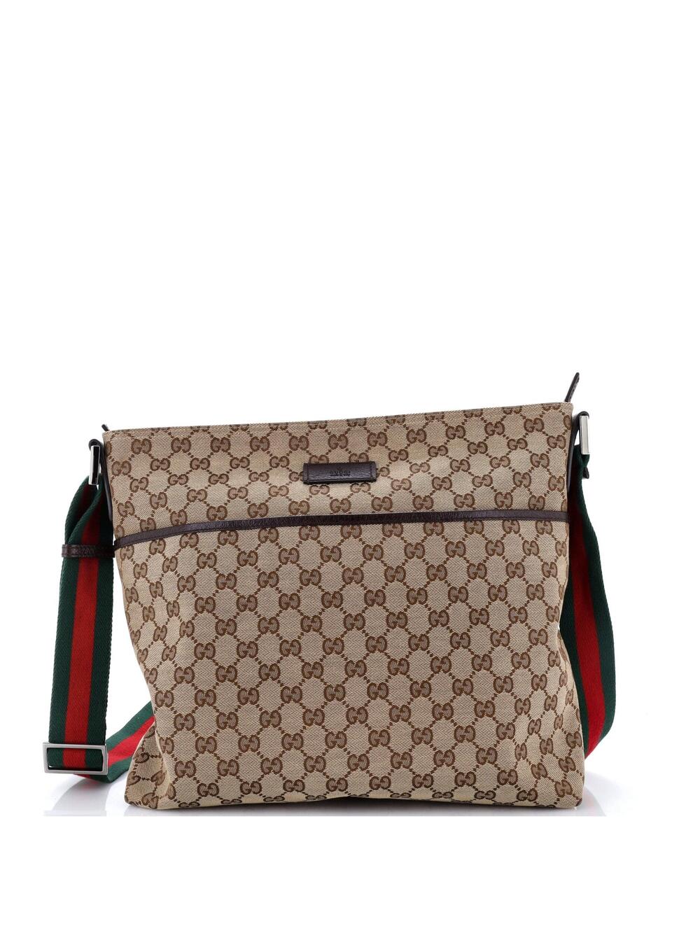 Gucci Web Strap Zip Messenger Bag Gg #364495G96B